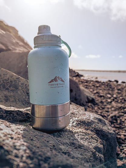 Fido’s Trails 3-in-1 Water Bottle with Detachable Bowls – Coastal Blue | 1 Litre Adventure-Ready Hydration for Dogs & Owners
