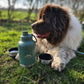 Fido's Trails 3-in-1 Water Bottle with Detachable Bowls – For Dogs & Owners, 1 Litre Forest Green