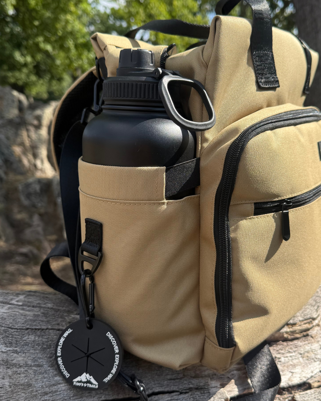 Spacious dog travel bag with compartments for organised storage during trips and adventures