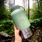Fido's Trails 3-in-1 Water Bottle with Detachable Bowls – For Dogs & Owners, 1 Litre Sage