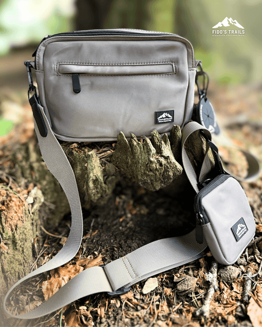 Mushroom dog walking bag front view – Fido’s Trails